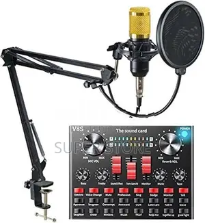 BM800+V8S Sound Card Set Audio Condenser Mic Studio Singing Microphone