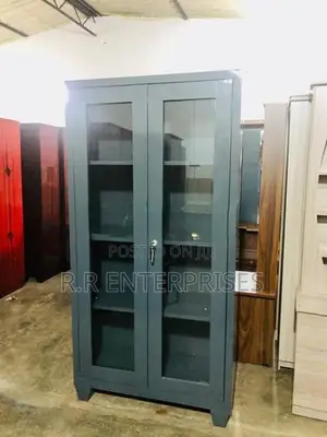 New Glass Door Steel Office Cupboard