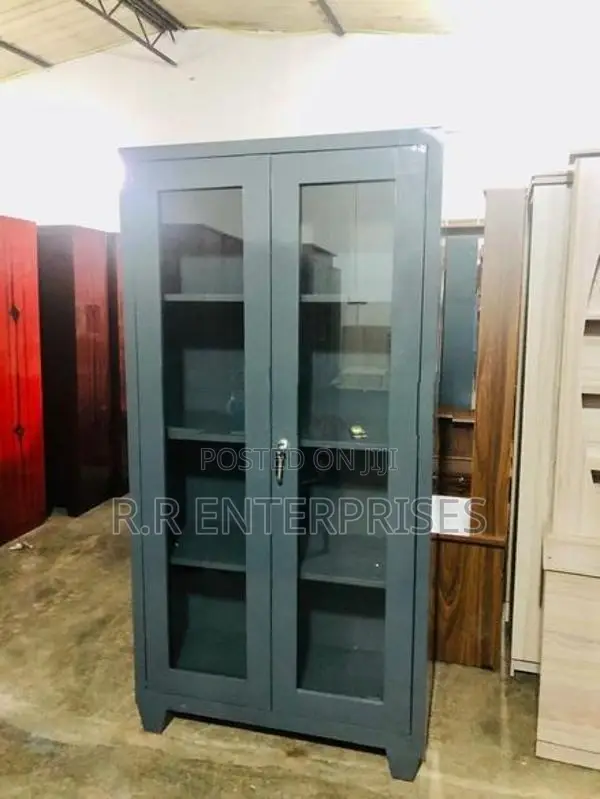 New Glass Door Steel Office Cupboard