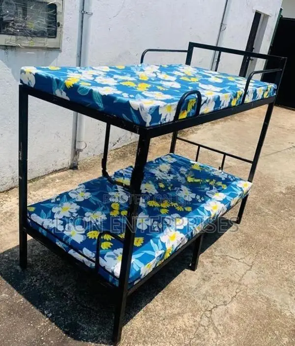 6×3 Steel Bunk Bed with 2 Mattresses