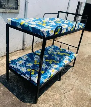 Steel Bunker Beds with 2 Single Layer Mattresses