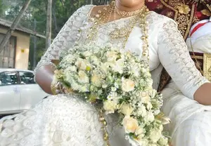 Off White Bridal Wedding Saree