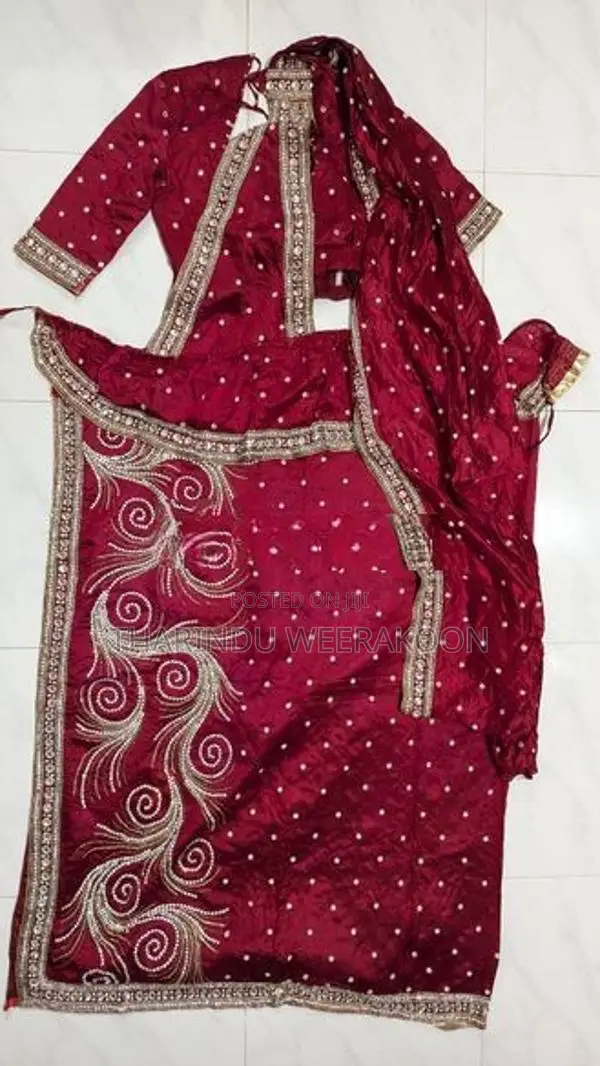 Dark Red Homecoming Saree
