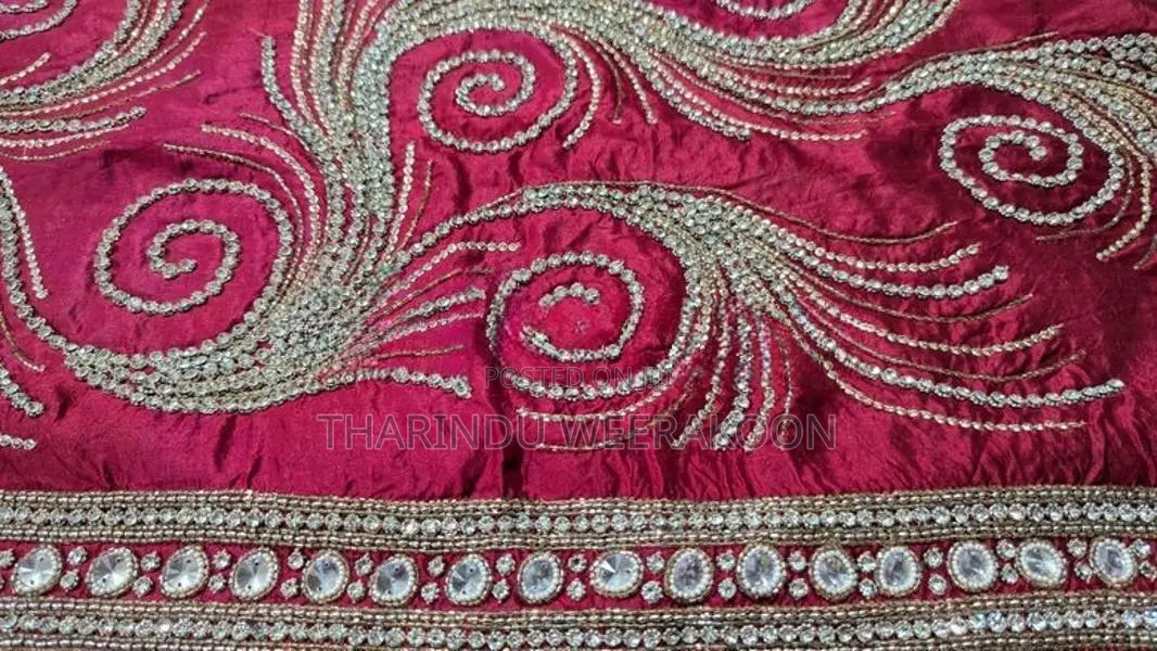Dark Red Homecoming Saree