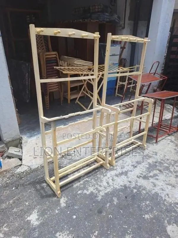 Wooden cloth racks