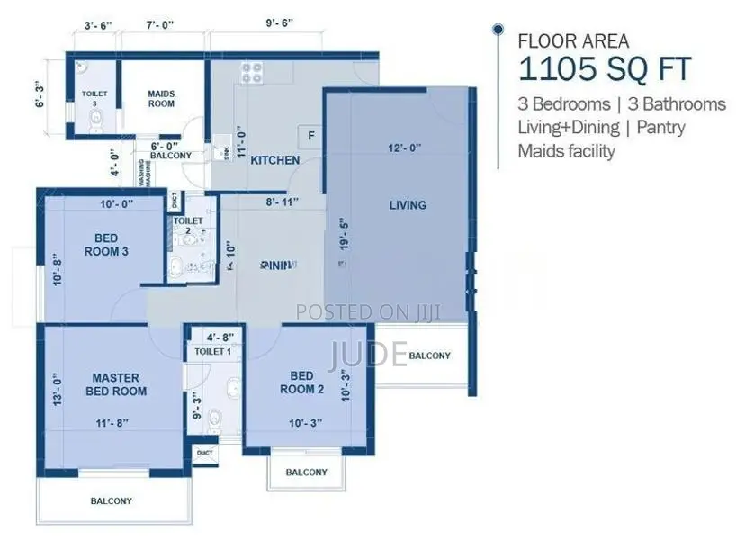 3 Bedroom Apartment in Negombo for Rent (Un-Furnished)