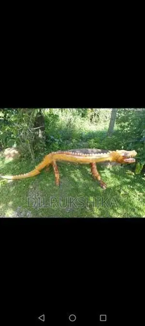 Wooden Crocodile Bench