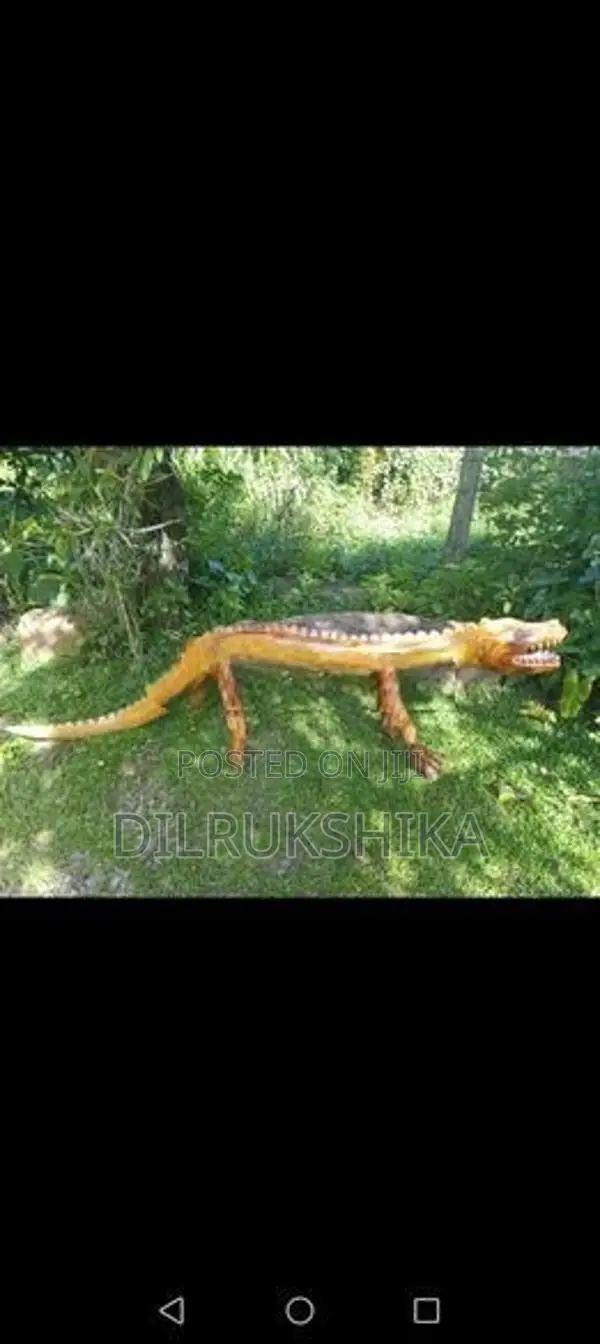 Wooden Crocodile Bench