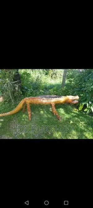 Wooden Crocodile Bench