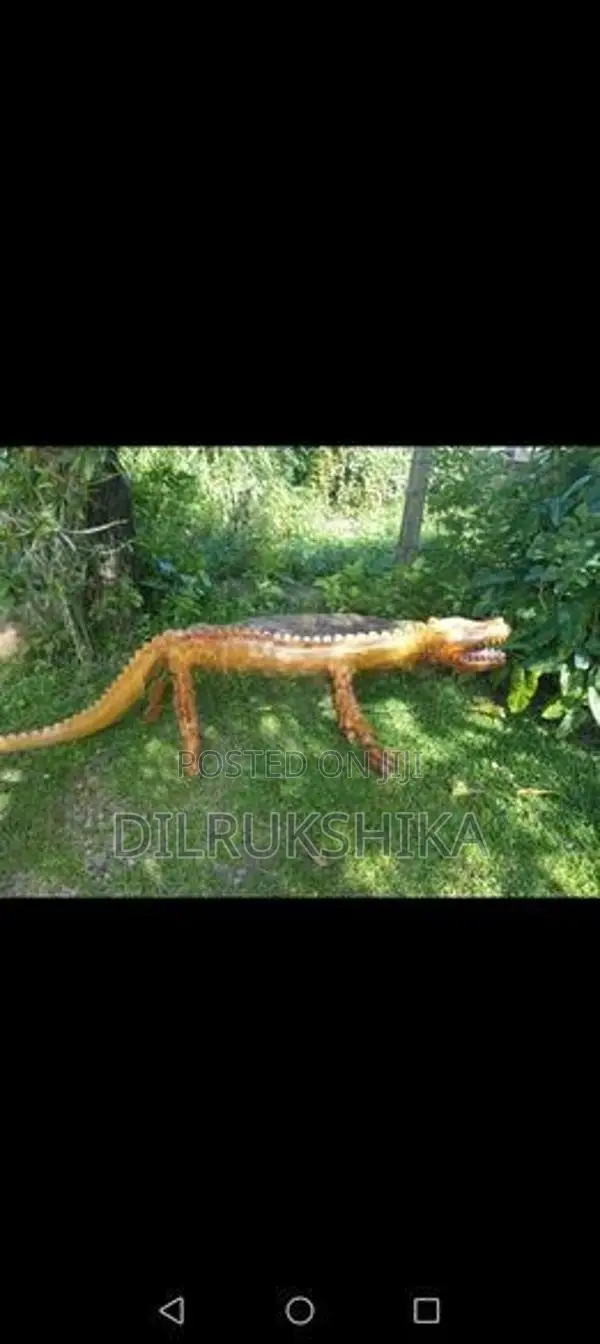 Wooden Crocodile Bench
