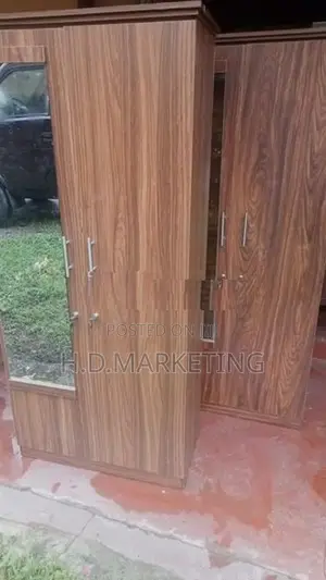 2 Door Melamine Glass Wardrobe