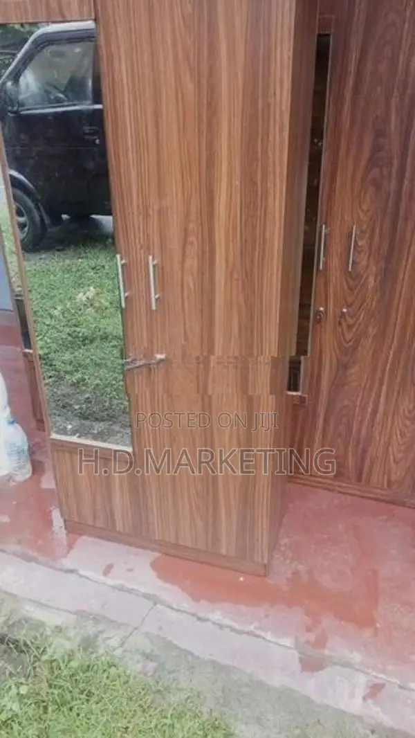 2 Door Melamine Glass Wardrobe