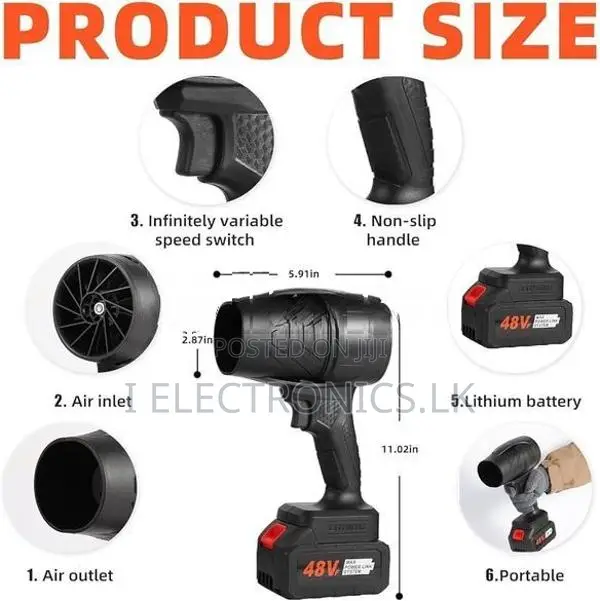 Violent Fan 48V Cordless Air Blower – 35000PA