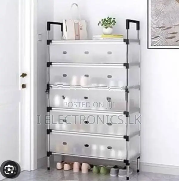 6 Layer Shoe Rack with Dustproof Flip Doors