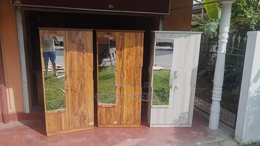 2 Door Melamine Glass Wardrobe