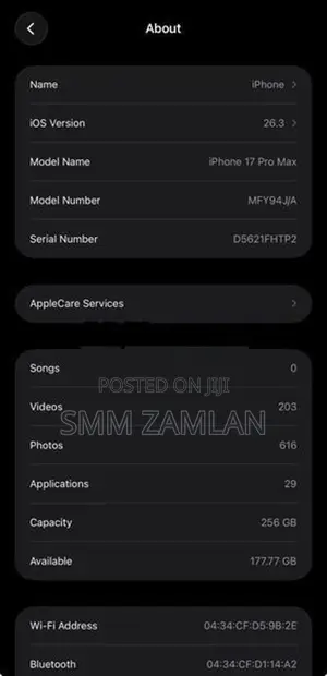 Apple iPhone 17 Pro Max (Used)