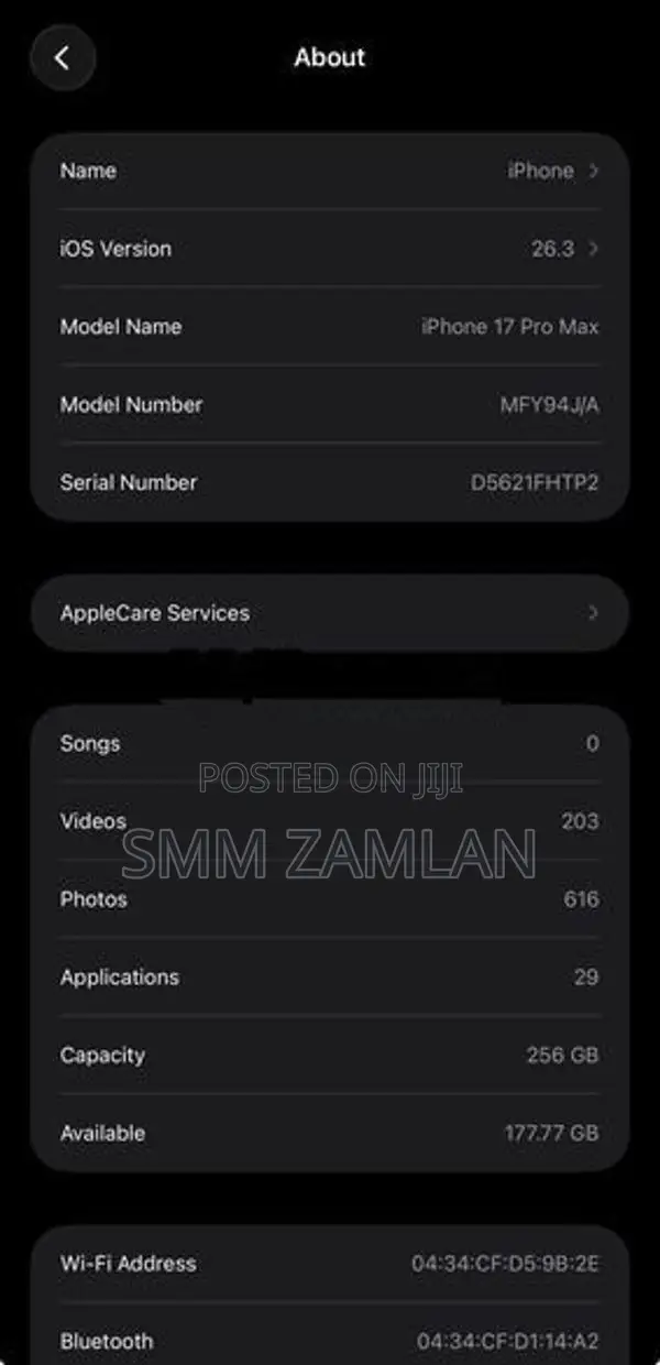 Apple iPhone 17 Pro Max (Used)