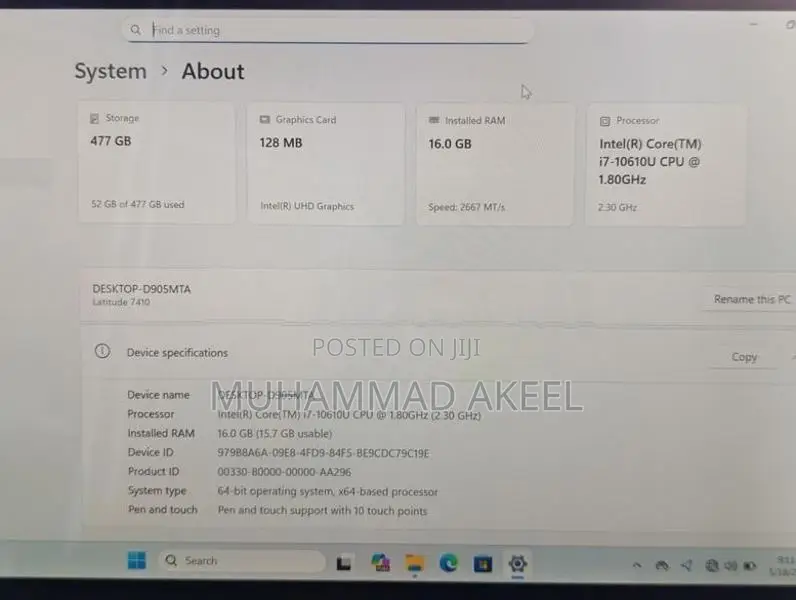 Dell Intel Core i7 10th Gen Laptop