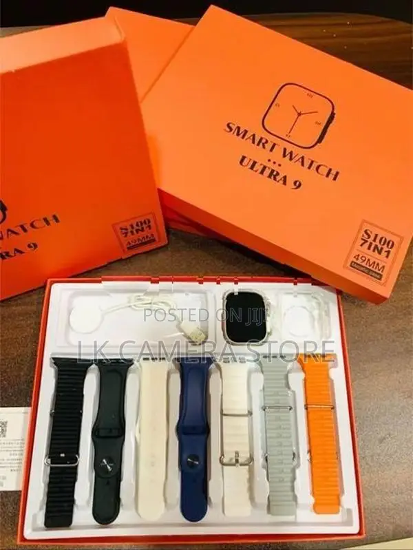 7 Watch Straps S100 Ultra Smartwatch 2.2HD Amoled with Protective Case