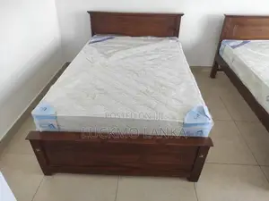 New 72x48 Teak Box Bed With Arpico Spring Mattress 7 Inches (Kkk2)