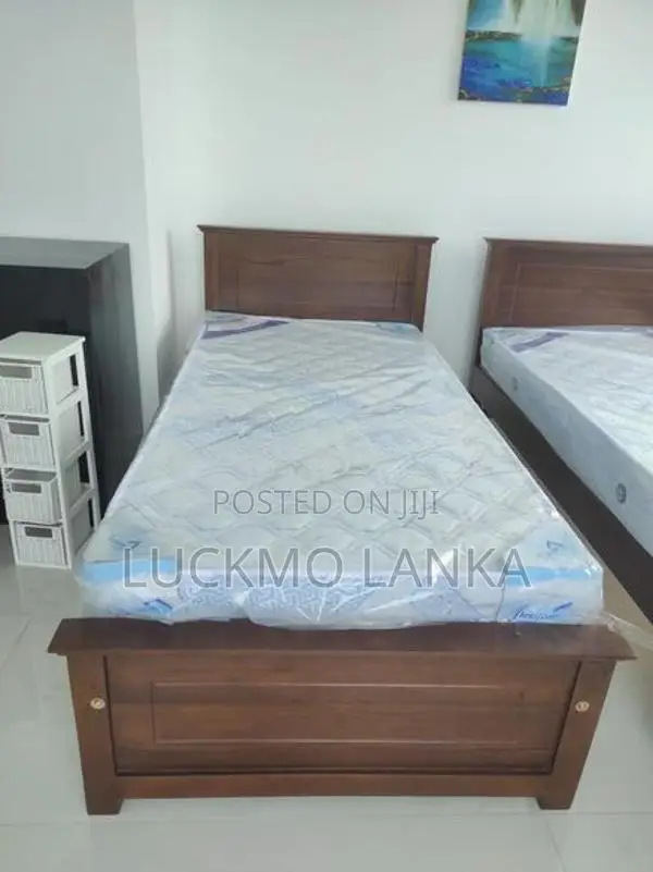New 72x36 Teak Box Bed With Arpico Spring Mattress 7 Inches (Kkk1)