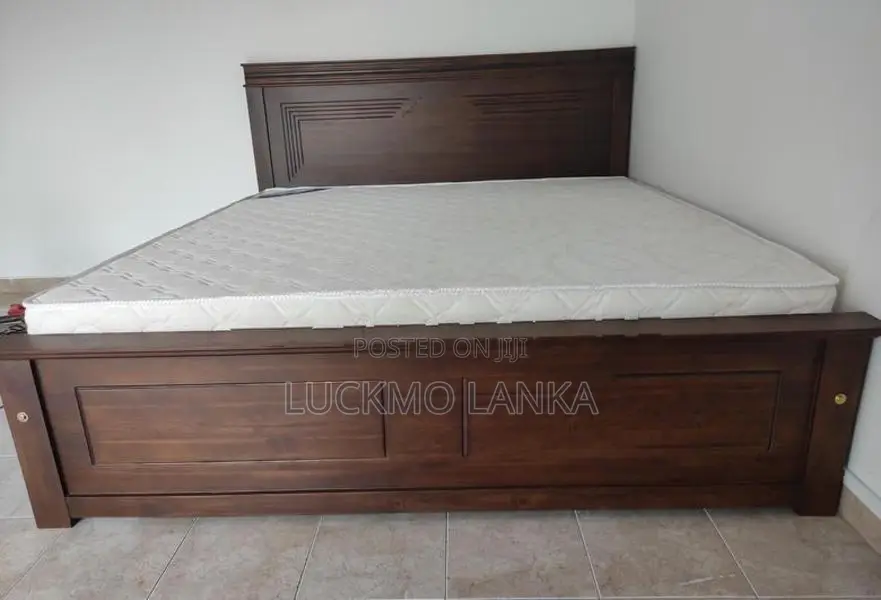 New 72x72 Teak (3.5 Leg Large) Box Bed With Arpico Spring Mattress (Kk
