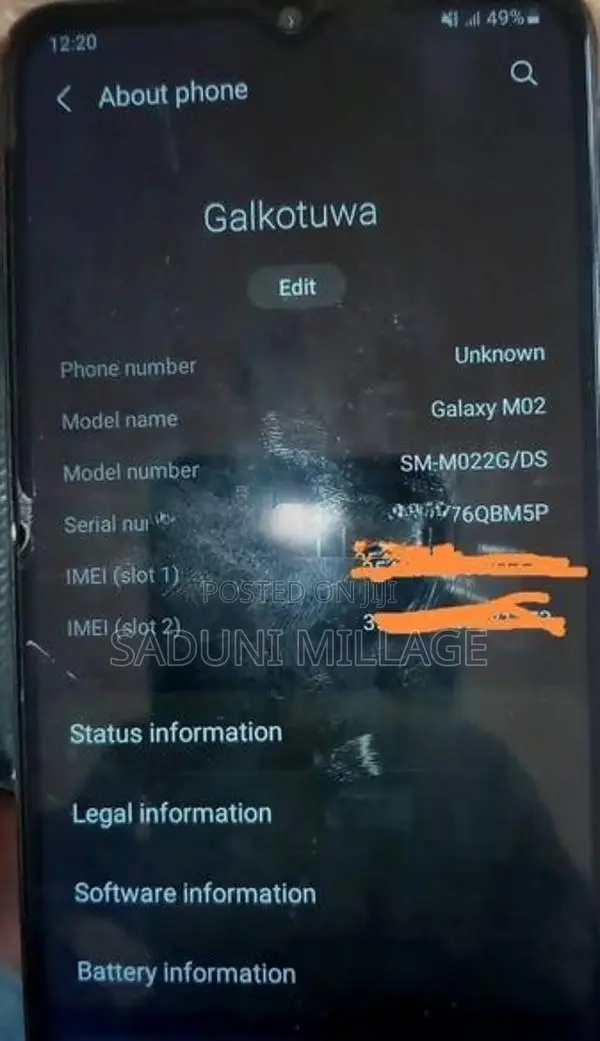 Samsung Galaxy M02 (Used)