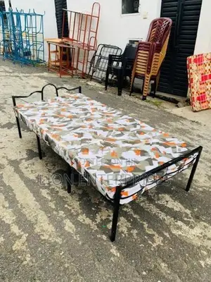 Steel Single Bed with Mattress
