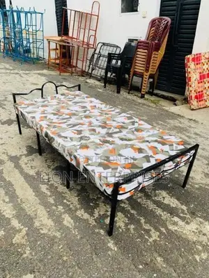 Steel Single Bed with Mattress