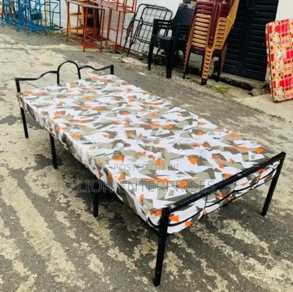 Steel Bed with Mattress 6×3