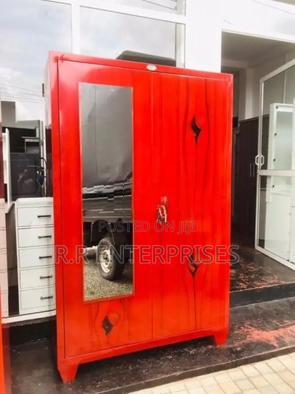 New 2 Door Steel Cupboard with Mirror