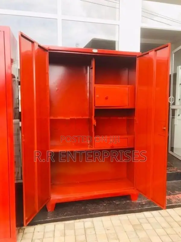New 2 Door Steel Cupboard with Mirror