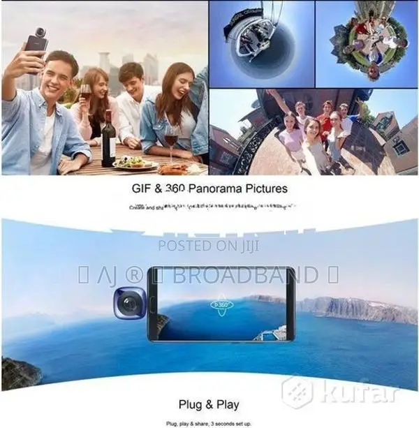 Huawei EnVizion 360° DUAL 2 X Camera Panoramic Fish Eye HD 3D VR Lens