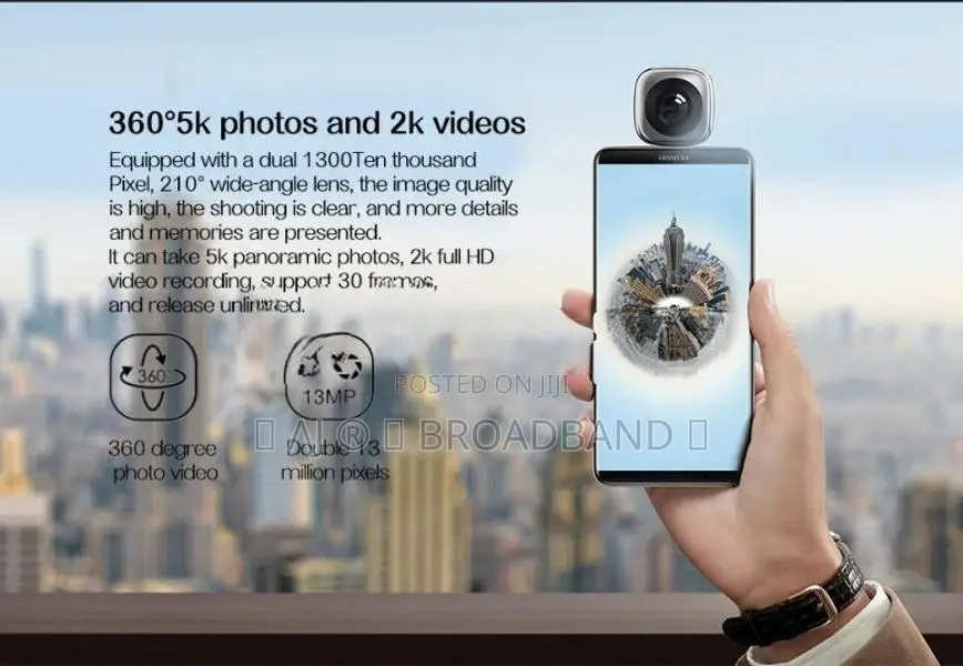 Huawei EnVizion 360° DUAL 2 X Camera Panoramic Fish Eye HD 3D VR Lens
