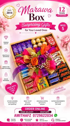 Chocolate Marawa Box Wedding Engagement Gift Box Her Him Birthday