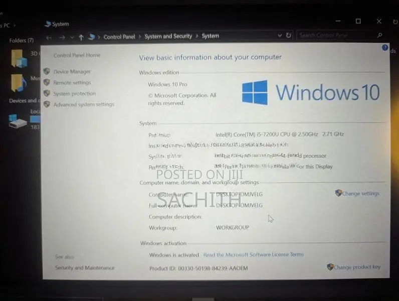 Lenovo I5 7th Gen