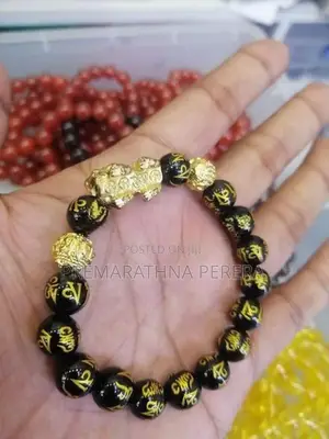 Genuine Black Osbidian Bracelets