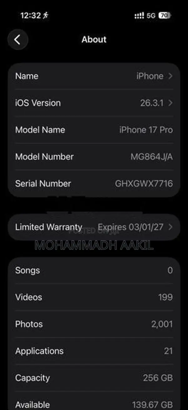 Apple iPhone 17 Pro (Used)