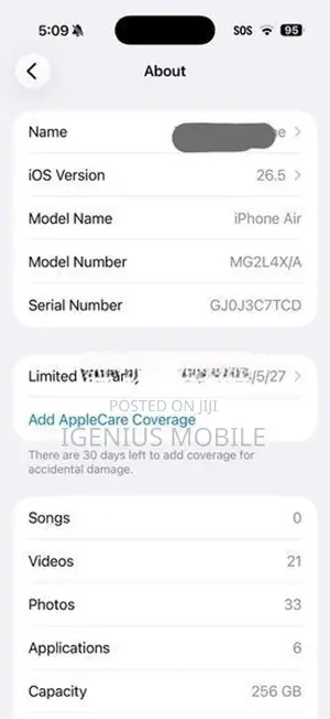 Apple iPhone Air 256GB (Used)