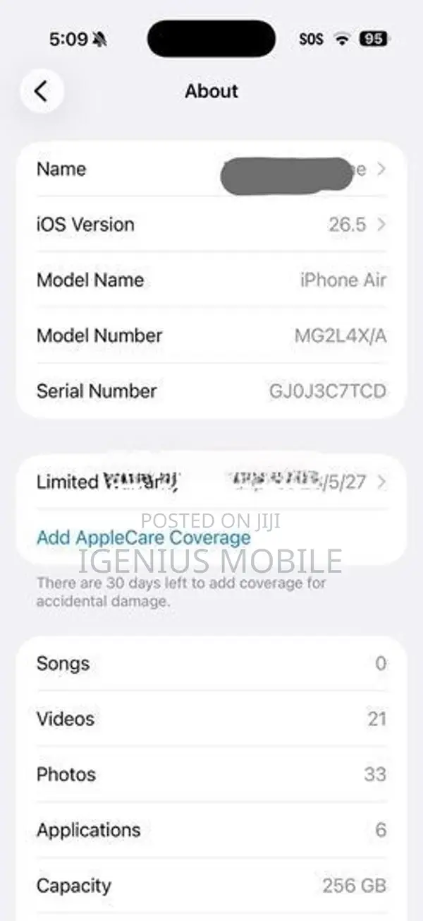 Apple iPhone Air 256GB (Used)