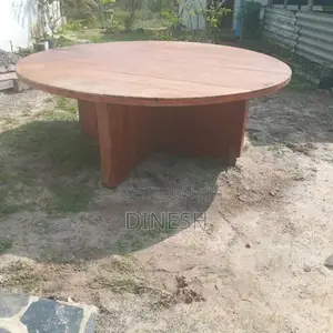 Large Teak Wooden Round Table