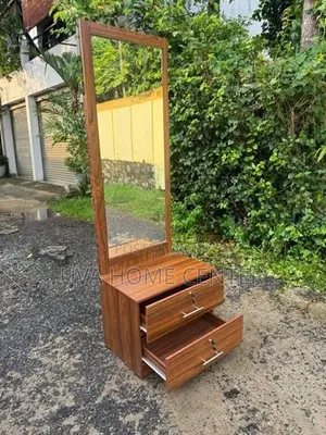 Melamine 2 Drawer Brown Dressing Table