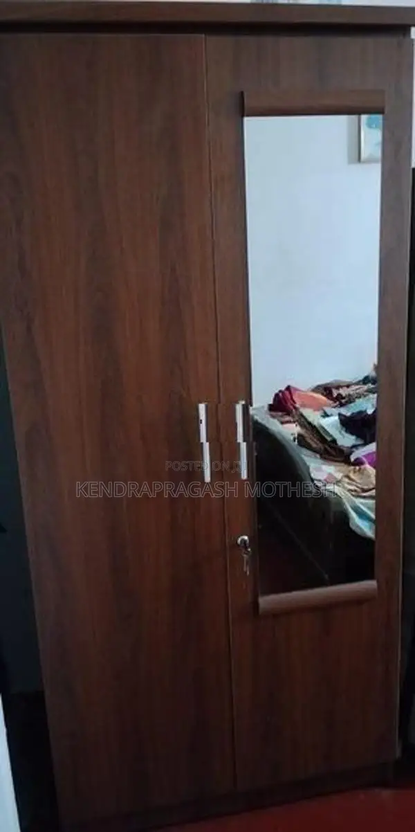 Wooden Wardrobe with Mirror