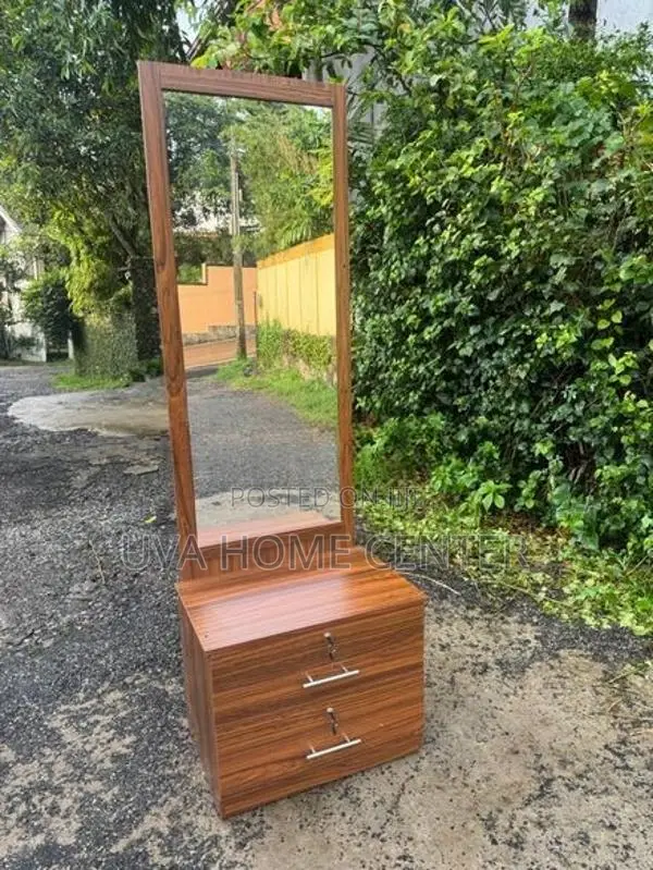 Melamine 2 Drawer Brown Dressing Table