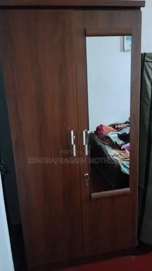 Wooden Wardrobe with Mirror