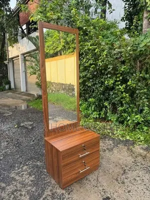 Melamine 2 Drawer Brown Dressing Table