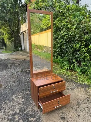 Melamine 2 Drawer Brown Dressing Table