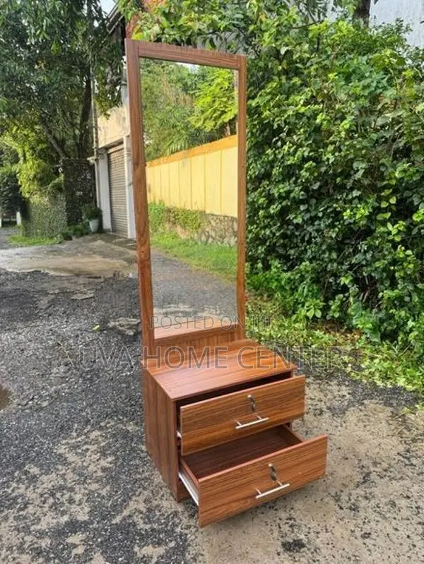 Melamine 2 Drawer Brown Dressing Table