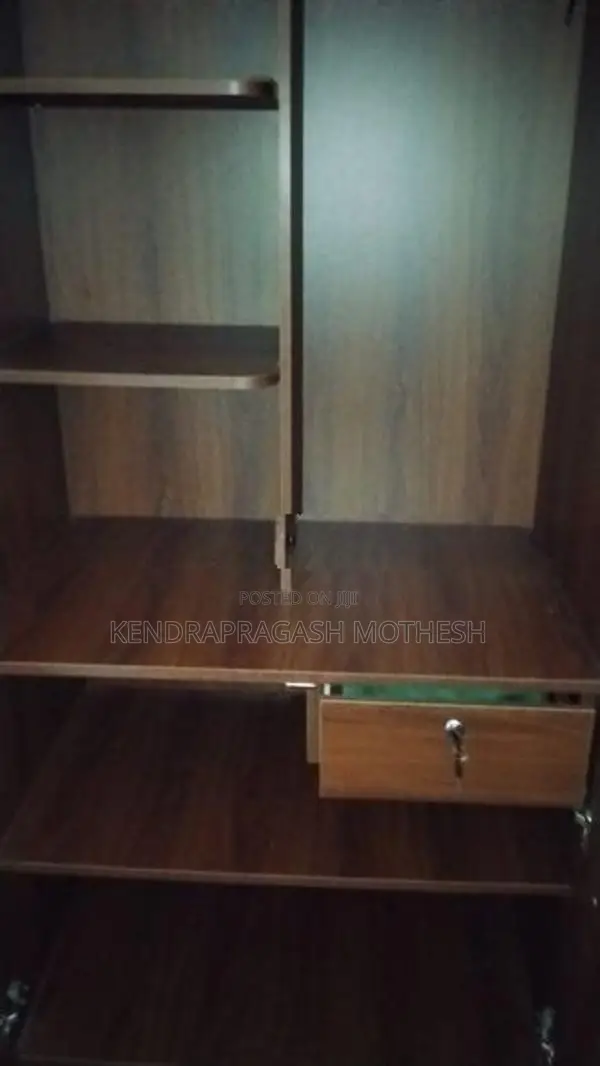Wooden Wardrobe with Mirror