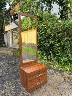 Melamine 2 Drawer Brown Dressing Table